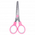 Ножницы BRAUBERG KIDS 130 мм, ручки розовые, закругленные лезвия с линейкой, 274063 - 2