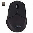 Мышь беспроводная SONNEN V33, USB, 800/1200/1600 dpi, 6 кнопок, оптическая, черная, SOFT TOUCH, 513517 - 1