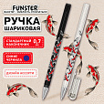 Ручка шариковая с принтом FUNSTER STICK "FISH KOI", СИНЯЯ, SOFT TOUCH покрытие, узел 0,7 мм, линия письма 0,35 мм, 144388 - 4