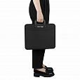 Папка-портфель пластиковая BRAUBERG "ПРЕМЬЕР" А4 (390х315х120 мм) 3 отделения, фактура "бисер", черная, 223082 - 5