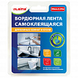 Клейкая лента бордюрная для ванны и кухни 38 мм х 3,35 м, белая, акриловая основа, LAIMA, 608772 - 6