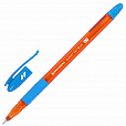 Ручка шариковая масляная с грипом BRAUBERG GLASSY SKY BLUE, СВЕТЛО-СИНЯЯ, узел 0,7 мм, линия письма 0,35 мм, 144107 - 1