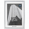 Рамка 21х30 см небьющаяся, багет 12 мм, пластик, BRAUBERG "Original", серебристая, 391231 - 9