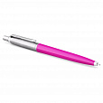 Ручка шариковая PARKER "Jotter Orig Magenta", корпус розовый, нержавеющая сталь, блистер, синяя, 2075996 - 3
