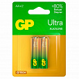 Батарейки КОМПЛЕКТ 2 шт., GP Ultra G-Tech, AA (LR6,15А), алкалиновые, пальчиковые, 15AUA21-2CRSBC2 - 1
