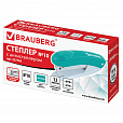 Степлер №10 BRAUBERG "Original", до 12 листов, с антистеплером, бирюзовый, 227765 - 2