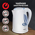 Чайник SONNEN KT-1767, 1,8 л, 2200 Вт, закрытый нагревательный элемент, пластик, белый/синий, 453416 - 7