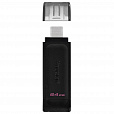 Флеш-диск 64 GB KINGSTON DataTraveler 70, разъем Type-C 3.2, черный, DT70/64GB - 3