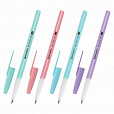 Ручка шариковая BRAUBERG "Офисная" PASTEL COLOR, СИНЯЯ, корпус ассорти, пишущий узел 1 мм, линия письма 0,5 мм, 144199 - 1