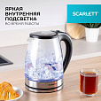 Чайник SCARLETT SC-EK27G35, 1,8 л, 1800 Вт, закрытый нагревательный элемент, стекло, стальной - 13