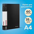 Папка 60 вкладышей BRAUBERG стандарт, черная, 0,8 мм, 221606 - 9