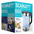 Чайник SCARLETT SC-EK27G101, 1,8 л, 2200 Вт, закрытый нагревательный элемент, стекло, черный - 9