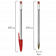 Ручка шариковая STAFF "Basic Budget BP-04", КРАСНАЯ, линия письма 0,5 мм, с штрихкодом, 143870 - 7