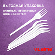 Вилка одноразовая пластиковая 165 мм, белая, КОМПЛЕКТ 100 шт., СТАНДАРТ, LAIMA, 603078 - 10