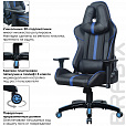 Кресло компьютерное BRABIX "GT Carbon GM-120", две подушки, экокожа, черное/синее, 531930 - 18