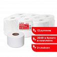 Бумага туалетная 170 м, LAIMA (T2), PREMIUM, 2-слойная, цвет белый, КОМПЛЕКТ 12 рулонов, 126092 - 6
