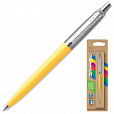 Ручка шариковая PARKER "Jotter Orig Yellow", корпус желтый, нержавеющая сталь, блистер, синяя, 2076056 - 1