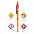 Ручка шариковая BRAUBERG "ULTRA ORANGE", КРАСНАЯ, узел 0,7 мм, чернила ГЕРМАНИЯ, наконечник ШВЕЙЦАРИЯ, 143564 - 10