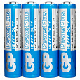 Батарейки КОМПЛЕКТ 4 шт., GP PowerPlus AAA (R03, 24G), солевые, мизинчиковые, в пленке, 24CEBRA-2S4 - 1