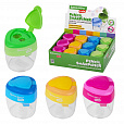 Точилка BRAUBERG KIDS "MAXI", 2 отверстия, с большим контейнером, трехгранный корпус, цвета ассорти, 271945 - 1