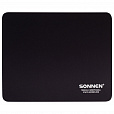 Коврик для мыши SONNEN "BLACK", резина + ткань, 220х180х3 мм, 513309 - 1