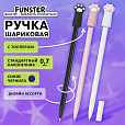 Ручка с топпером шариковая масляная FUNSTER "CAT PAWS", СИНЯЯ, корпус ассорти, пишущий узел 0,7 мм, линия письма 0,35 мм,144369 - 3