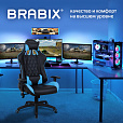 Кресло компьютерное BRABIX "GT Master GM-110", две подушки, экокожа, черное/голубое, 531928 - 16