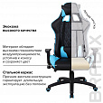 Кресло компьютерное BRABIX "GT Master GM-110", две подушки, экокожа, черное/голубое, 531928 - 23