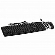 Набор проводной SONNEN KB-S110, USB, клавиатура 113 клавиш, мышь 3 кнопки, 1000 dpi, черный/серебристый, 513854 - 1