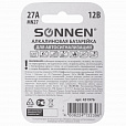 Батарейка SONNEN Alkaline, 27А (MN27), алкалиновая, для сигнализаций, 1 шт., в блистере, 451976 - 3