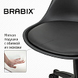 Кресло стул BRABIX "Eames MG-310 PL", пластик черный, экокожа черная, 532927 - 11