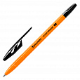 Ручка шариковая BRAUBERG "ULTRA ORANGE", ЧЕРНАЯ, узел 0,7 мм, чернила ГЕРМАНИЯ, наконечник ШВЕЙЦАРИЯ, 143563 - 1