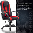 Кресло компьютерное BRABIX PREMIUM "Rapid GM-102", экокожа/ткань, черное/красное, 532107 - 10