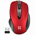Мышь беспроводная DEFENDER Prime MB-053, USB, 5 кнопок + 1 колесо-кнопка, оптическая, красная, 52052 - 1