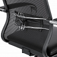 Кресло офисное МЕТТА "SAMURAI" Comfort S, хром, сиденье мягкое, ткань-сетка/экокожа, черное - 9