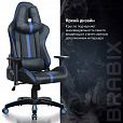 Кресло компьютерное BRABIX "GT Carbon GM-120", две подушки, экокожа, черное/синее, 531930 - 19