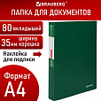 Папка 80 вкладышей BRAUBERG "Office", зеленая, 0,8 мм, 271333 - 9