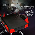 Кресло компьютерное BRABIX "Hunter GM-130", две подушки, экокожа, черное/красное, 532797 - 19