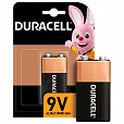 Батарейка DURACELL Basic ОРИГИНАЛ, 6LR61 (КРОНА), алкалиновая, 1 шт., 9 В, блистер - 1
