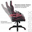 Кресло компьютерное BRABIX "Nitro GM-001", ткань, экокожа, черное, вставки красные, 531816 - 13