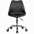Кресло стул BRABIX "Eames MG-310 CH", хром, пластик черный, экокожа черная, 532925 - 2