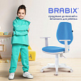Кресло детское BRABIX "Fancy MG-201W", с подлокотниками, пластик белый, голубое, 532411, MG-201W_532411 - 12
