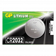 Батарейка литиевая GP Lithium CR2032 "таблетка, дисковая, кнопочная" 1 шт., блистер (отрывной блок), CR2032-7CR5 - 1