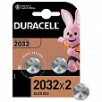 Батарейки литиевые DURACELL Lithium ОРИГИНАЛ CR2032 "таблетки, дисковые, кнопочные" КОМПЛЕКТ 2 шт. - 1
