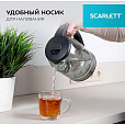 Чайник SCARLETT SC-EK27G10, 1,7 л, 1800 Вт, закрытый нагревательный элемент, стекло, черный - 11