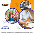 Ручки шариковые BIC "Cristal Original", НАБОР 4 шт., СИНИЕ, узел 1 мм, линия 0,32 мм, пакет, 8308601 - 7