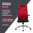 Кресло офисное BRABIX PREMIUM "Ultimate EX-801" хром, плотная двойная сетка Х2, черное/красное, 532921 - 21