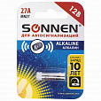 Батарейка SONNEN Alkaline, 27А (MN27), алкалиновая, для сигнализаций, 1 шт., в блистере, 451976 - 1