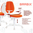 Кресло детское BRABIX "Fancy MG-201W", с подлокотниками, пластик белый, оранжевое, 532410, MG-201W_532410 - 8