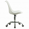 Кресло стул BRABIX "Eames MG-310 CH", хром, пластик белый, экокожа белая, 532923 - 3